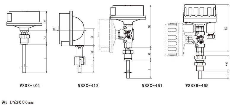 WSSX工業(yè)雙金屬溫度計（電接點型螺紋式）_http://m.tlide.cn_雙金屬溫度計_第3張